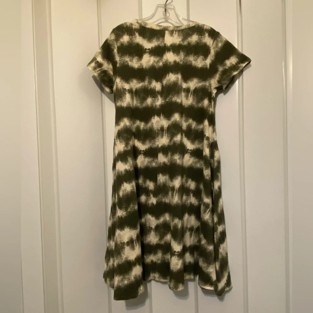 Melrose and Market Olive and Cream Kids Dress